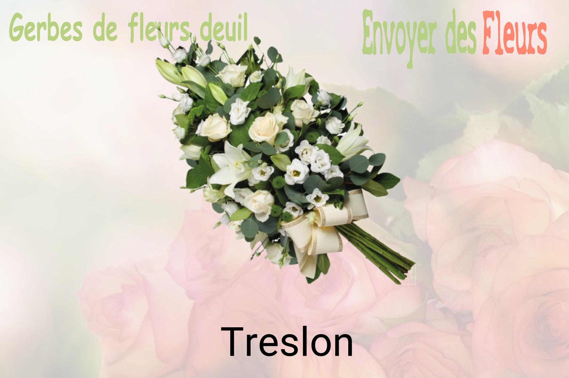 Gerbe de fleurs de deuil livrée à Treslon